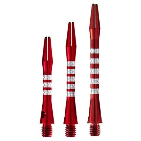 Shot Aluminium Pyramid Shafts Red