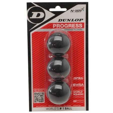Dunlop Progressive beginner squash ball blister pack of 3