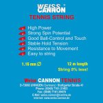 Weiss Cannon Mosquito Bite Strings 17g