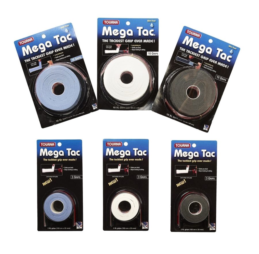 Tourna Mega Tac Over grips 3 Pack Black