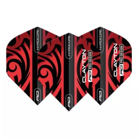 Red Dragon HC Jonny Clayton Red Black Tribal Flights