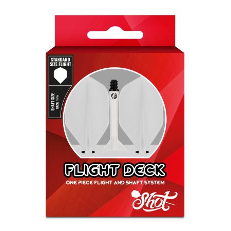 Shot Flight Deck One Piece Flight and Shaft White