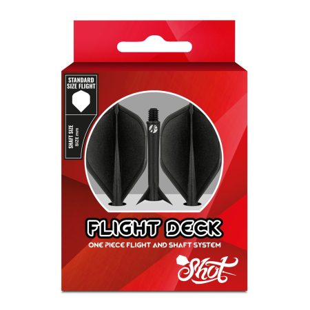 Shot Flight Deck One Piece Flight and Shaft Black