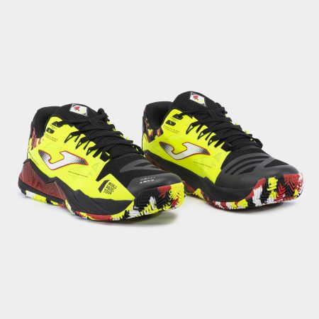 Joma T-Spin 2309 Padel Shoes Black Lemon Fluor