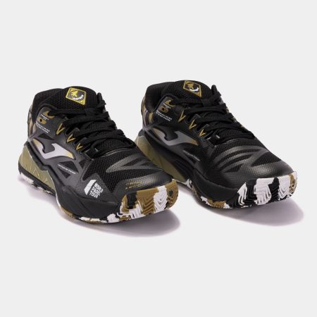 Joma T-Spin 2301 Black Gold Ladies Padel Shoes