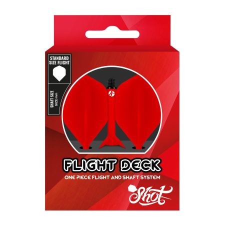 Shot Flight Deck One Piece Flight and Shaft Red