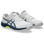 images Asics Gel Game 9 GS White Mako Blue Junior Tennis Shoe