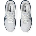 images Asics Gel Game 9 GS White Mako Blue Junior Tennis Shoe