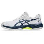 images Asics Gel Game 9 GS White Mako Blue Junior Tennis Shoe