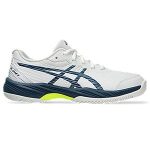 images Asics Gel Game 9 GS White Mako Blue Junior Tennis Shoe