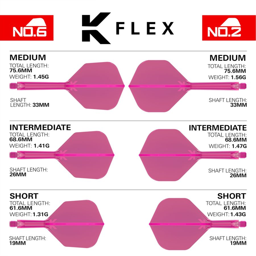 Target K-Flex N02 Flights Medium Neon Pink