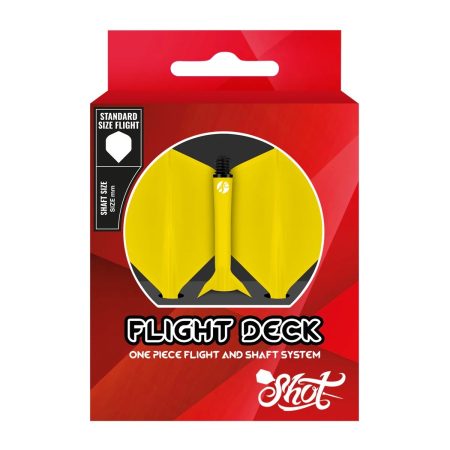 Shot Flight Deck One Piece Flight and Shaft Yellow