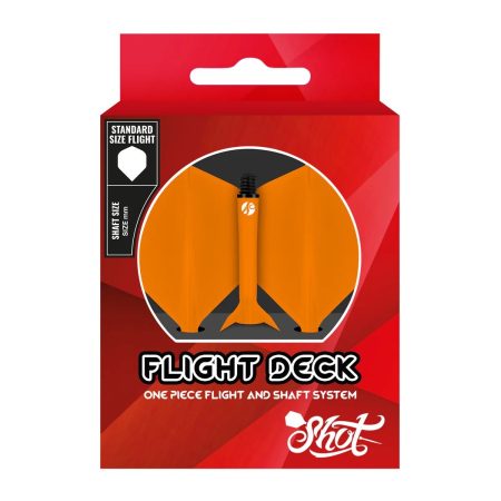 Shot Flight Deck One Piece Flight and Shaft Orange
