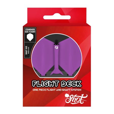 Shot Flight Deck One Piece Flight and Shaft Purple