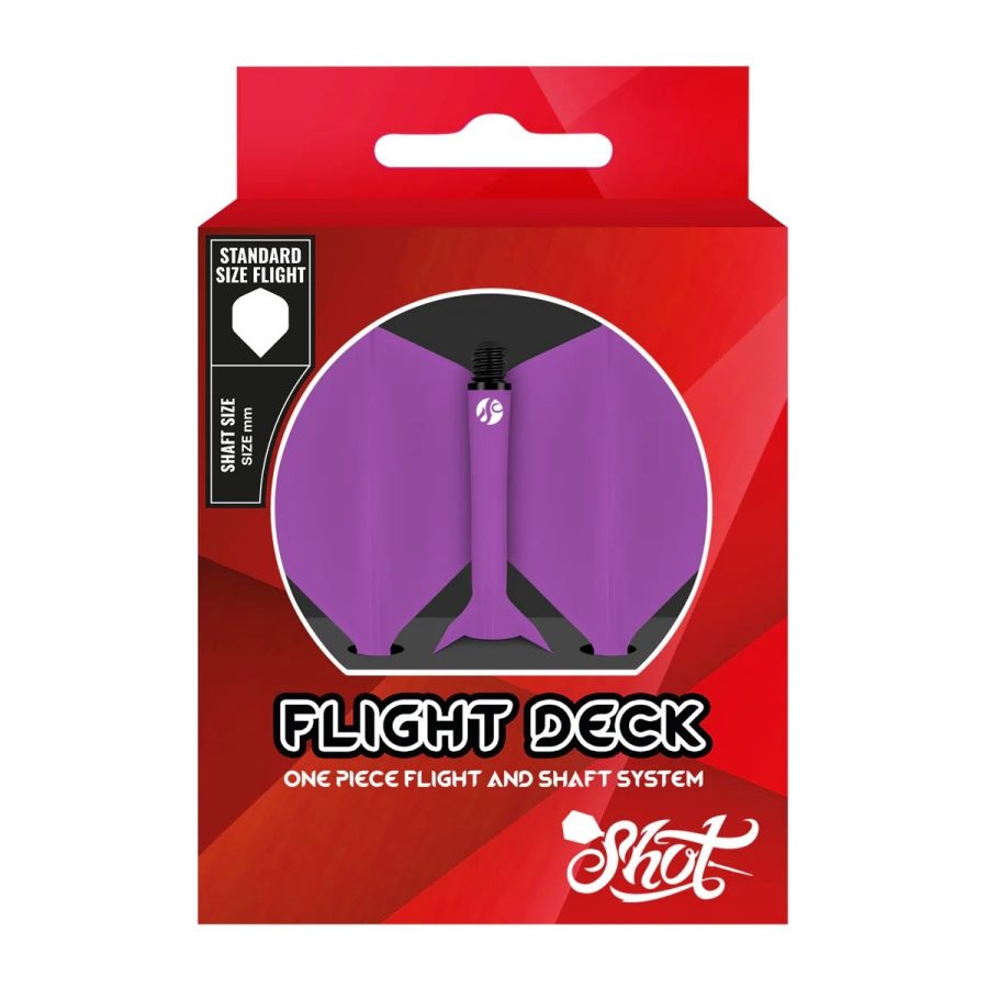 Shot Flight Deck One Piece Flight and Shaft Purple