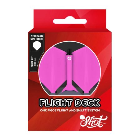Shot Flight Deck One Piece Flight and Shaft Pink