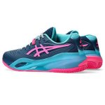 Asics Gel Resolution X Mako Blue Hot Pink Padel Shoes