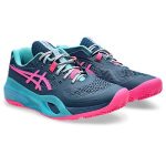 Asics Gel Resolution X Mako Blue Hot Pink Padel Shoes