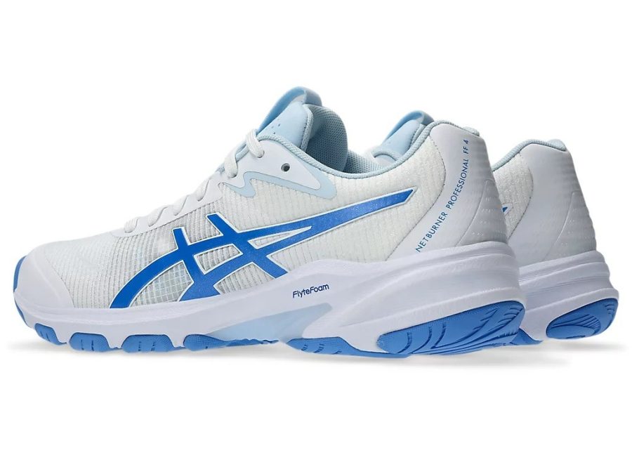 images Asics Gel Netburner Pro FF4 White Blue Coast