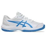 Asics Gel Game GS White Blue Coast Junior Tennis Shoe