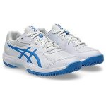 Asics Gel Game GS White Blue Coast Junior Tennis Shoe