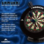 Mission Samurai Desktop Mini Dartboard and Surround