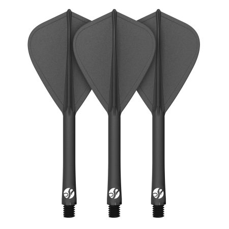 Shot Flight Deck One Piece Kite Shape Flight and Shaft Black