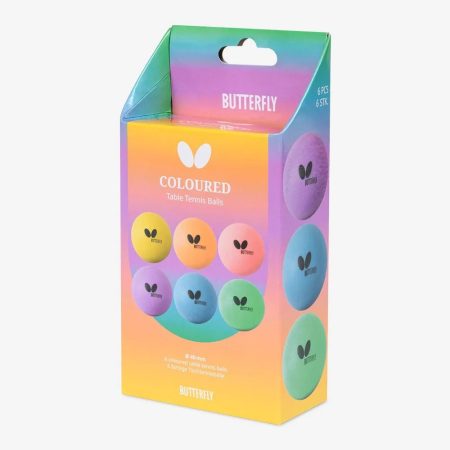 Butterfly Coloured Table Tennis Balls