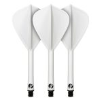 Shot Flight Deck One Piece Kite Shape Flight and Shaft White