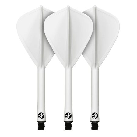 Shot Flight Deck One Piece Kite Shape Flight and Shaft White