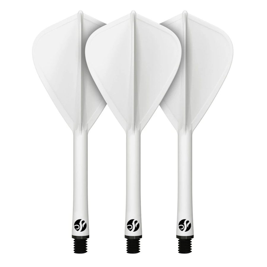 Shot Flight Deck One Piece Kite Shape Flight and Shaft White