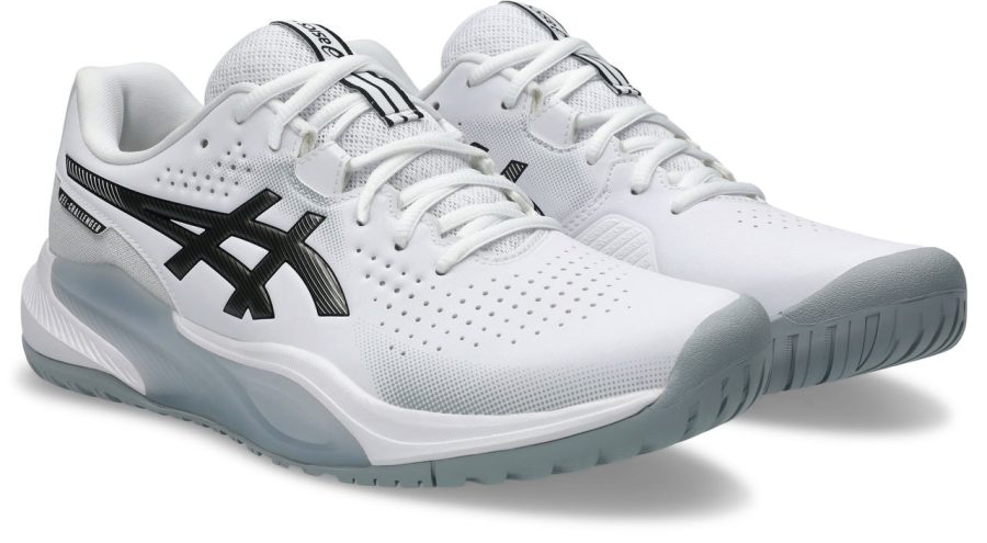 Asics Gel Challenger 15 White Gunmetal Tennis Shoes