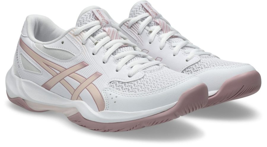 Asics Gel Rocket 12 Ladies White Pearl Pink