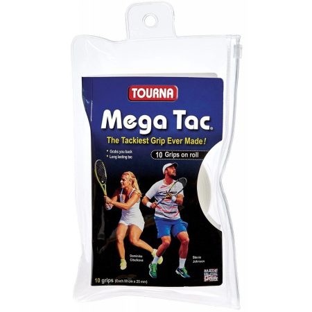 Tourna Mega Tac White Over Grips 10 Pack