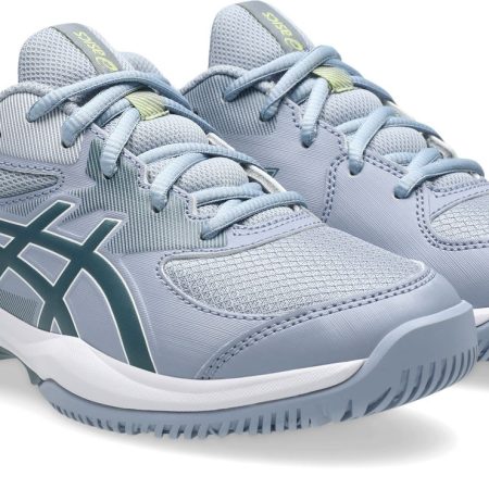 Asics Gel Game GS Grey Blue Ironclad Junior Tennis Shoe