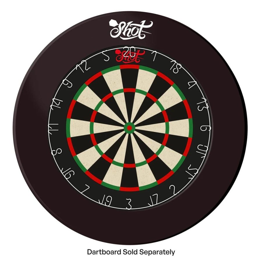 Shot Dartboard 4 Piece Surround Black