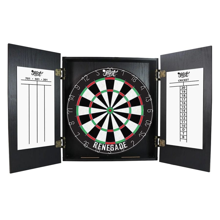 images Shot Renegade Dartboard And Cabinet Set