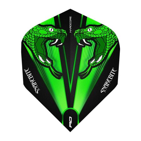 Red Dragon HC Snakebite Transparent Green Flights